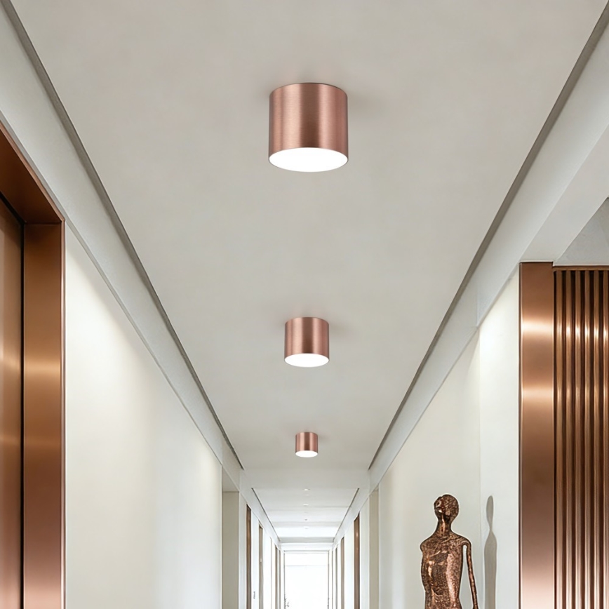 Immax NEO 07319L - RONDATE: reguliuojamas LED lubinis šviestuvas, 18 W, 230 V, skersmuo 11,5 cm, Wi‑Fi (Tuya), rožinio aukso