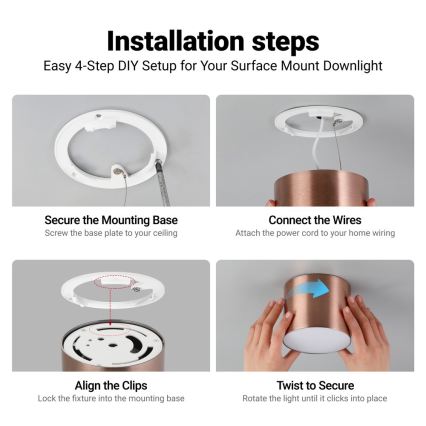 Immax NEO 07319L - LED dimeriuojamas lubinis šviestuvas RONDATE LED/18W/230V skersmuo 11,5 cm Wi-Fi Tuya rožinio aukso