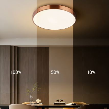 Immax NEO 07321L - LED reguliuojamas lubų šviestuvas NEO LITE SEMPLICI LED/36W/230V Ø 40 cm, vario spalvos + nuotolinis valdymas