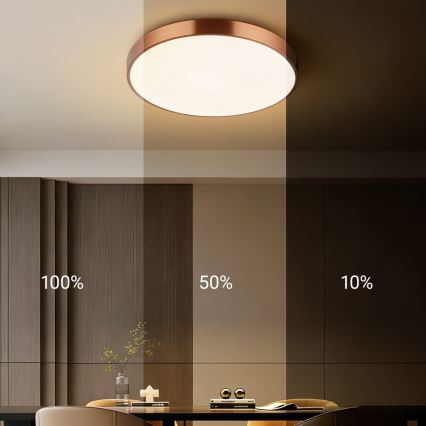 Immax NEO 07321L - LED dimeriuojamas lubinis šviestuvas NEO LITE SEMPLICI LED/36W/230V Ø 40 cm Tuya rožinio aukso, su nuotoliniu valdymu