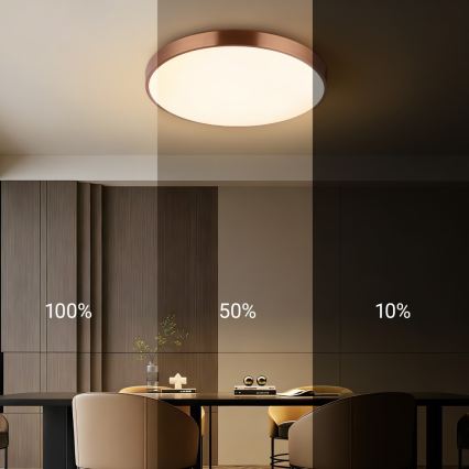 Immax NEO 07322L - reguliuojamas LED lubų šviestuvas NEO LITE SEMPLICI LED/60W/230V skersmuo 60 cm vario spalvos + nuotolinis valdymas
