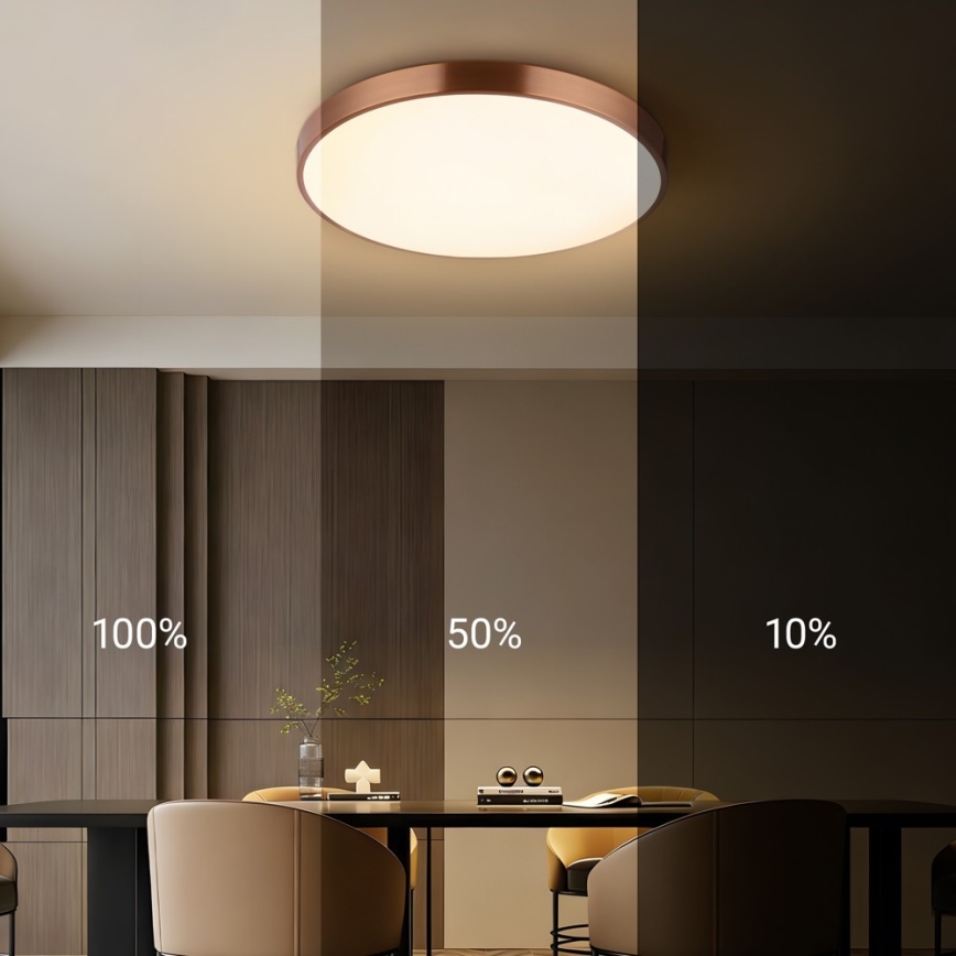 Immax NEO 07322L - reguliuojamas LED lubų šviestuvas NEO LITE SEMPLICI LED/60W/230V skersmuo 60 cm vario spalvos + nuotolinis valdymas