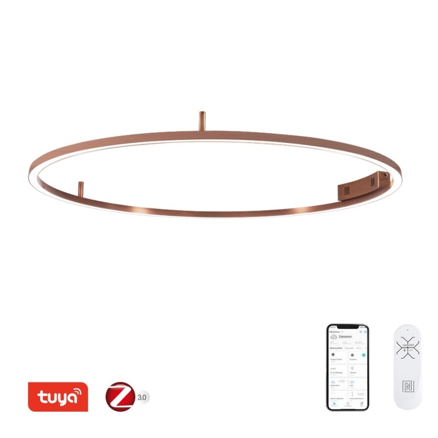 Immax NEO 07325-120C - LED dimeriuojamas lubinis šviestuvas FINO LED/72W/230V 120 cm Tuya rožinio aukso + nuotolinis valdymas