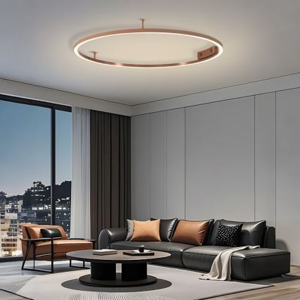 Immax NEO 07325-120C - LED dimeriuojamas lubinis šviestuvas FINO LED/72W/230V 120 cm Tuya rožinio aukso + nuotolinis valdymas