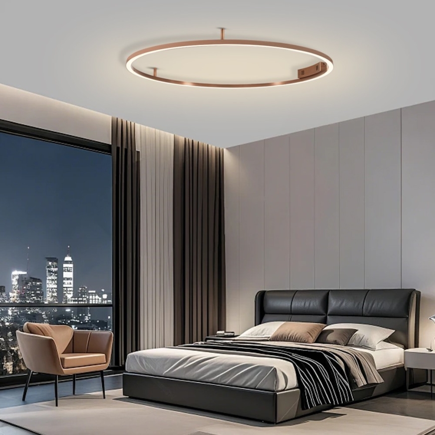 Immax NEO 07325-120C - LED dimeriuojamas lubinis šviestuvas FINO LED/72W/230V 120 cm Tuya rožinio aukso + nuotolinis valdymas