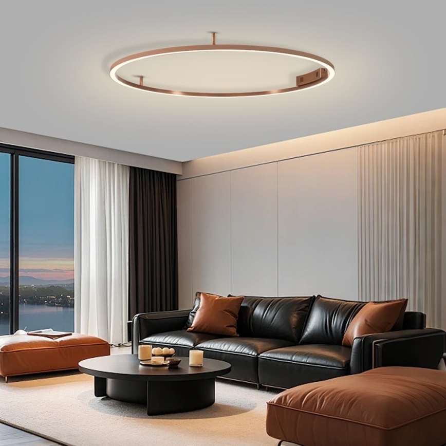 Immax NEO 07325-120C - LED dimeriuojamas lubinis šviestuvas FINO LED/72W/230V 120 cm Tuya rožinio aukso + nuotolinis valdymas