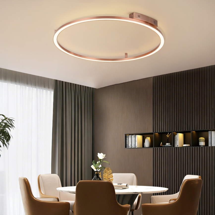 Immax NEO 07325-120C - LED dimeriuojamas lubinis šviestuvas FINO LED/72W/230V 120 cm Tuya rožinio aukso + nuotolinis valdymas