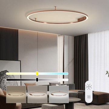Immax NEO 07325-120C - LED dimeriuojamas lubinis šviestuvas FINO LED/72W/230V 120 cm Tuya rožinio aukso + nuotolinis valdymas
