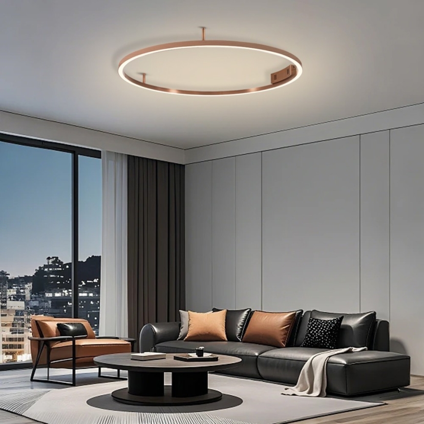 Immax NEO 07326-80C - reguliuojamas LED lubinis šviestuvas FINO LED/55W/230V, 80 cm, Tuya, rožinio aukso spalvos + su nuotoliniu pultu