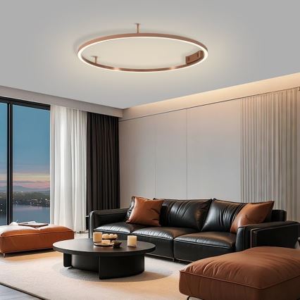 Immax NEO 07326-80C - reguliuojamas LED lubinis šviestuvas FINO LED/55W/230V, 80 cm, Tuya, rožinio aukso spalvos + su nuotoliniu pultu