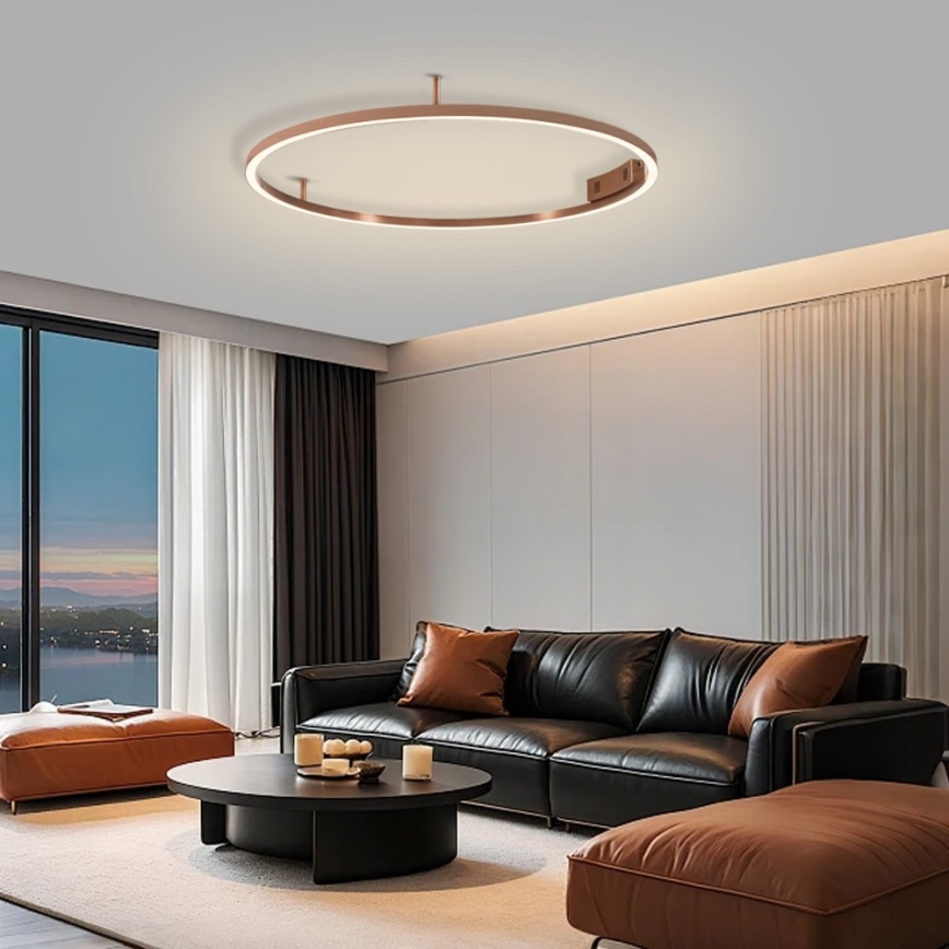 Immax NEO 07326-80C - reguliuojamas LED lubinis šviestuvas FINO LED/55W/230V, 80 cm, Tuya, rožinio aukso spalvos + su nuotoliniu pultu
