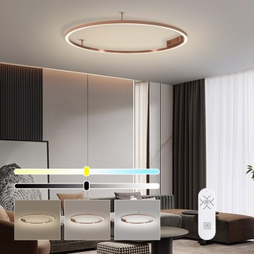 Immax NEO 07326-80C - reguliuojamas LED lubinis šviestuvas FINO LED/55W/230V, 80 cm, Tuya, rožinio aukso spalvos + su nuotoliniu pultu