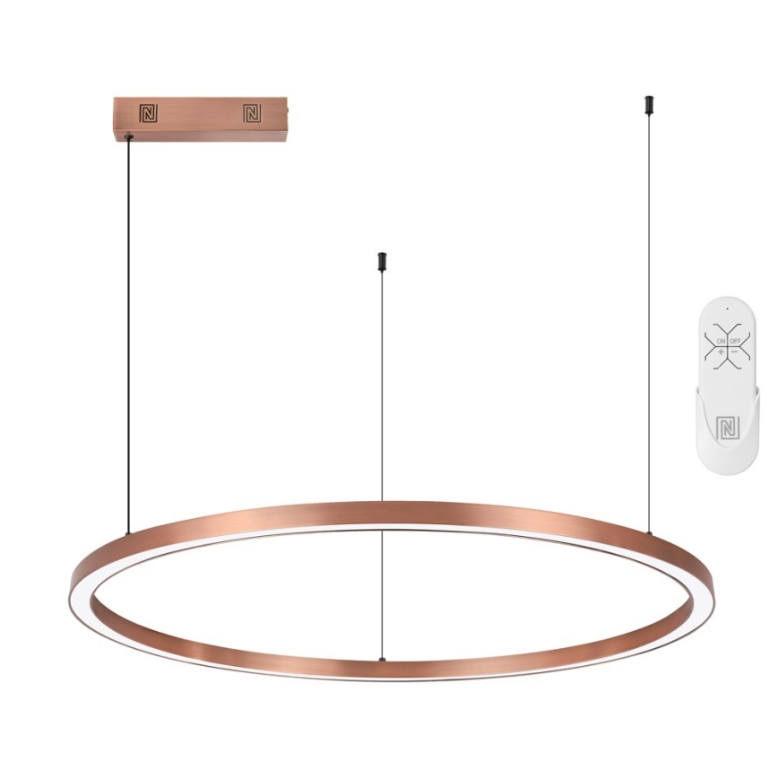Immax NEO 07327L - pritemdomas LED pakabinamas šviestuvas ant laido FINO LED/55W/230V 80 cm rožinio aukso Tuya + nuotolinis valdymas
