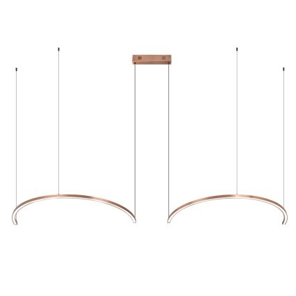 Immax NEO 07328L - Dimeriuojamas LED pakabinamas šviestuvas ant troselio FINO LED/72W/230V 120 cm rožinio aukso Tuya + nuotolinis valdymas