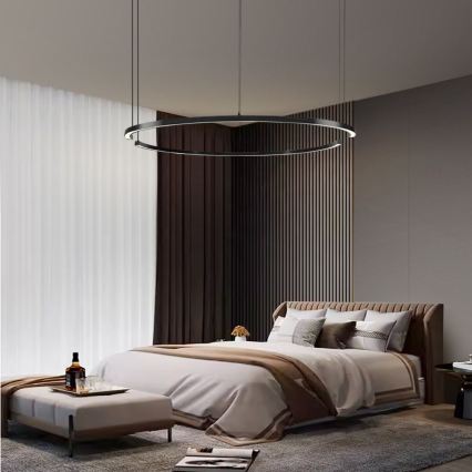 Immax NEO 07329L - dimeriuojama LED liustra ant kabelio FINO, LED/72W/230V, 120 cm, juoda, Tuya + nuotolinis valdymas