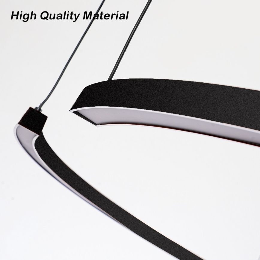 Immax NEO 07329L - dimeriuojama LED liustra ant kabelio FINO, LED/72W/230V, 120 cm, juoda, Tuya + nuotolinis valdymas