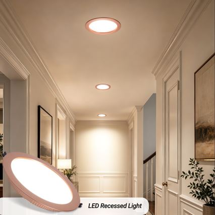 Immax NEO 07331L - Dimeriuojamas įleidžiamas DOWN LED/36W/230V Wi-Fi Tuya skersmuo 23 cm rožinio aukso