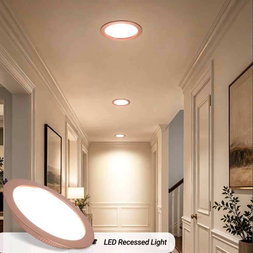 Immax NEO 07331L - Dimeriuojamas įleidžiamas DOWN LED/36W/230V Wi-Fi Tuya skersmuo 23 cm rožinio aukso