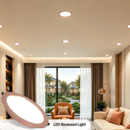 Immax NEO 07331L - Dimeriuojamas įleidžiamas DOWN LED/36W/230V Wi-Fi Tuya skersmuo 23 cm rožinio aukso