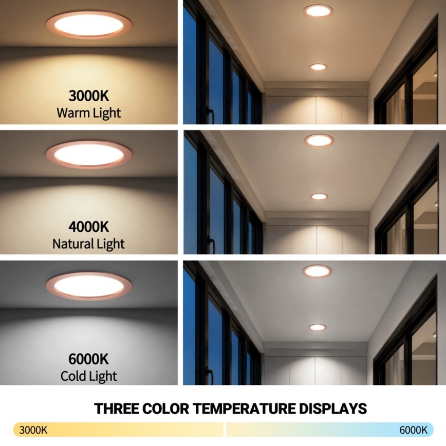 Immax NEO 07331L - Dimeriuojamas įleidžiamas DOWN LED/36W/230V Wi-Fi Tuya skersmuo 23 cm rožinio aukso