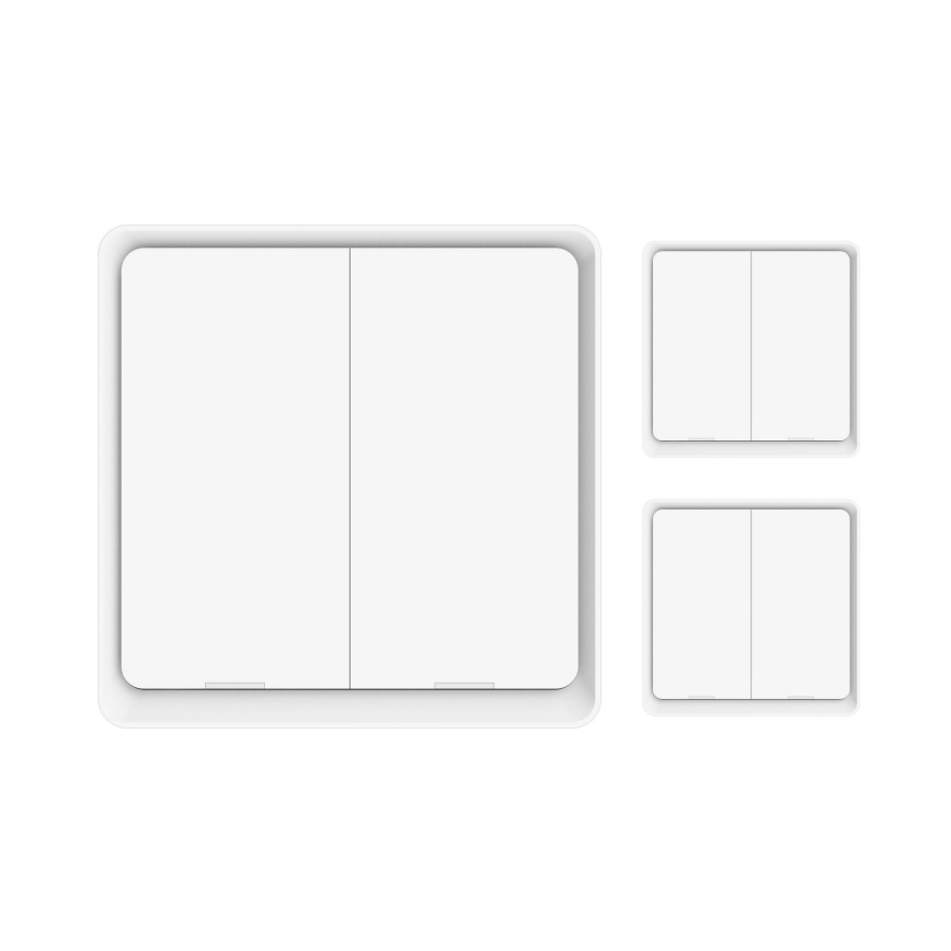 Immax NEO 07507C - RINKINYS 3x Jungikliai po 2-mygtukus SMART 3xCR2430 Zigbee 3.0 Tuya