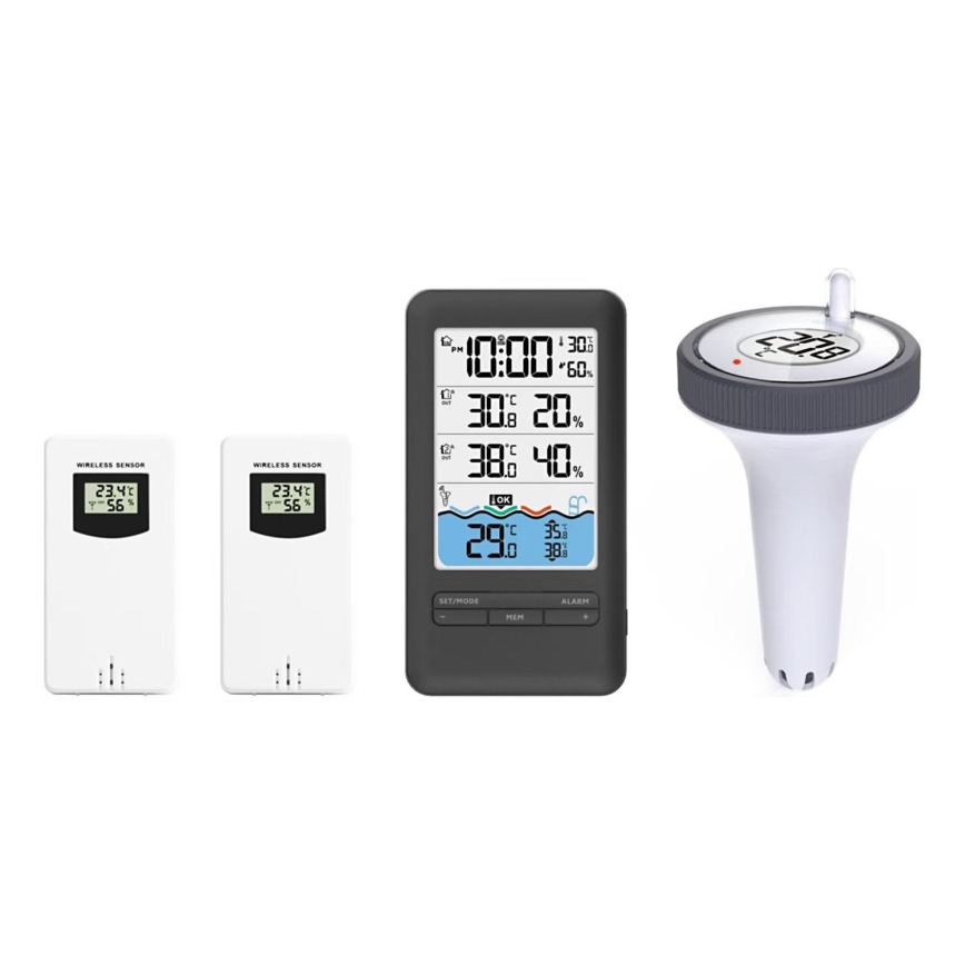 Immax NEO 07529L - Išmanusis baseino temperatūros jutiklis + 2x patalpų temperatūros ir drėgmės jutiklis Wi-Fi Tuya