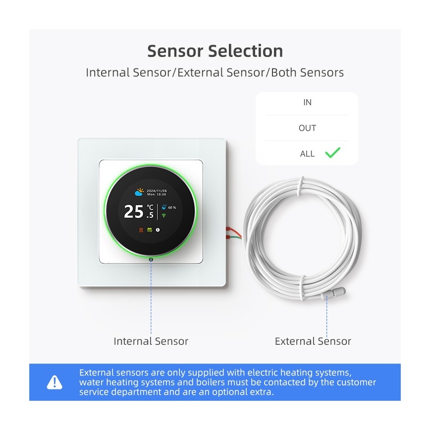 Immax NEO 07535L - Išmanusis termostatas elektriniam grindiniam šildymui 230V/16A Wi‑Fi (Tuya)