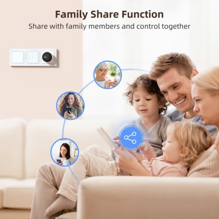 Immax NEO 07538L - Išmanusis vieno mygtuko jungiklis 230 V, Wi‑Fi, Tuya