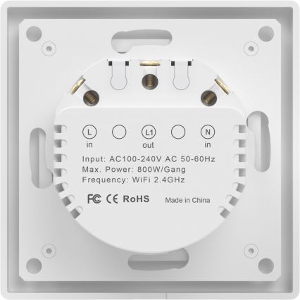 Immax NEO 07538L - Išmanusis vieno mygtuko jungiklis 230 V, Wi‑Fi, Tuya