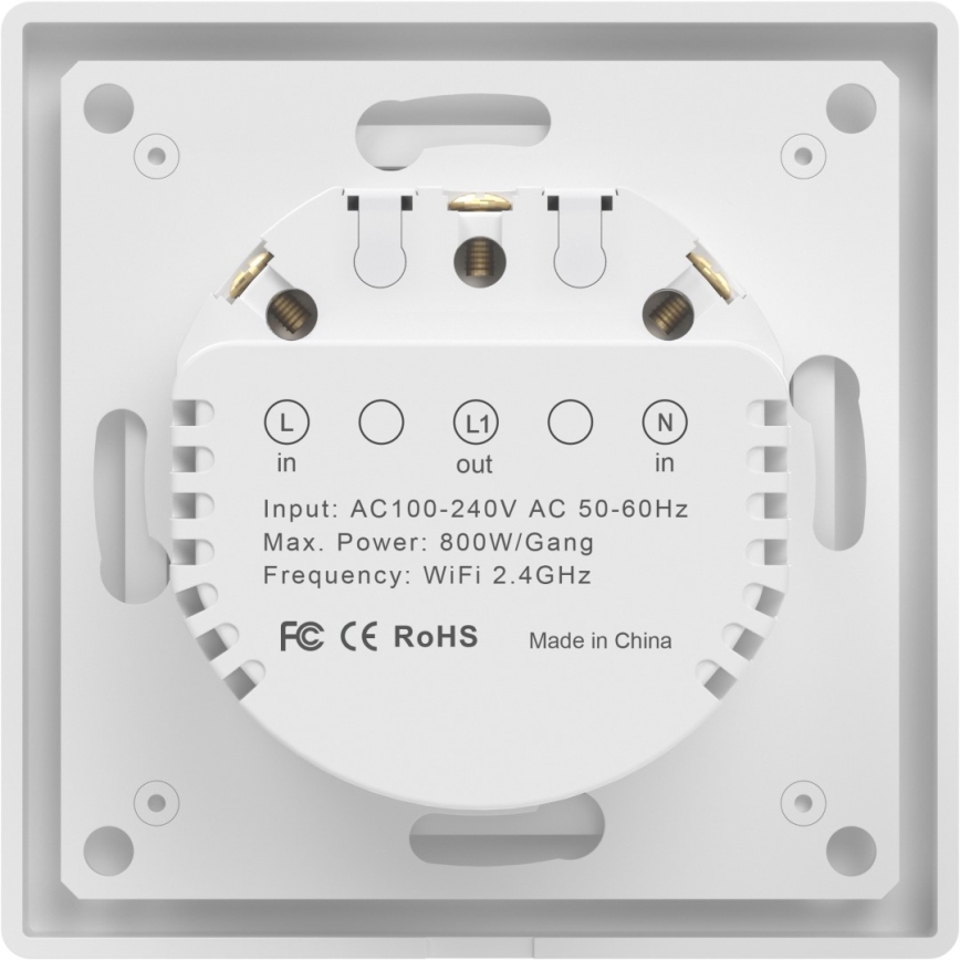 Immax NEO 07538L - Išmanusis vieno mygtuko jungiklis 230 V, Wi‑Fi, Tuya