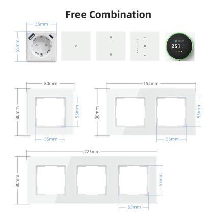 Immax NEO 07552L - Išmanioji F tipo kištukinė rozetė 16A/230V + 1xUSB-A+1xUSB C PD 20W