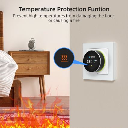 Immax NEO 07555L - Termostatas skirtas elektriniam grindiniam šildymui SMART 230V/16A