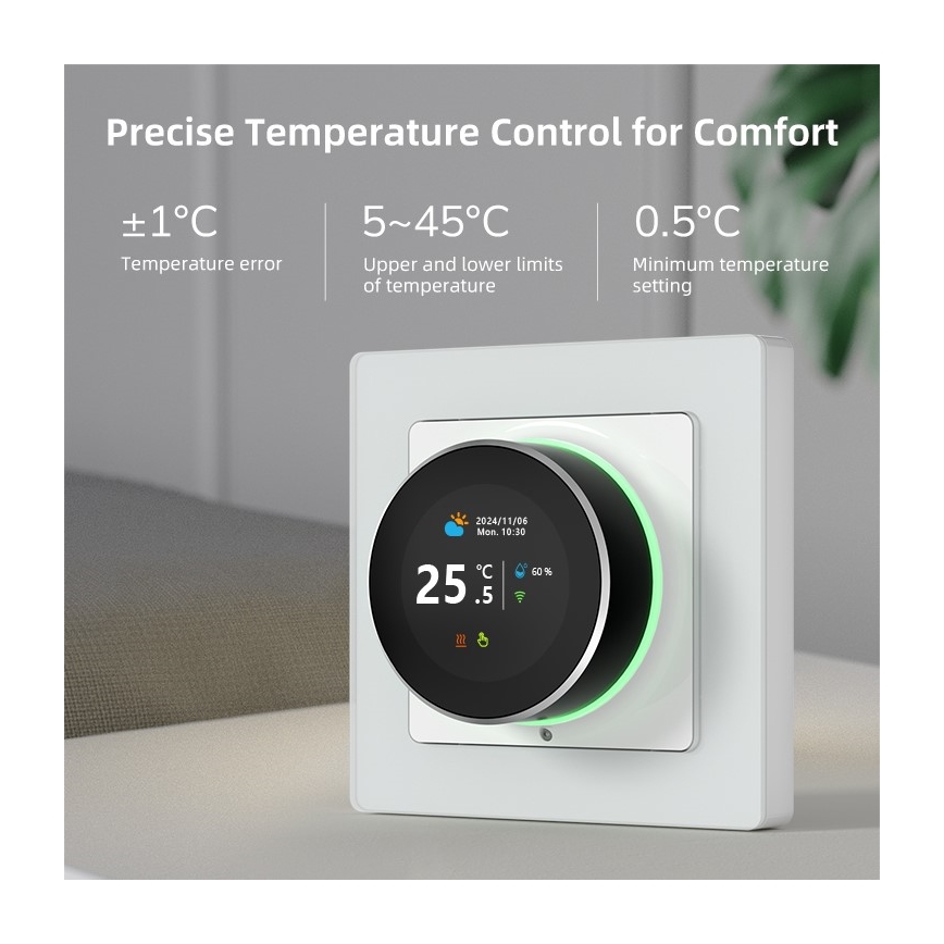 Immax NEO 07555L - Termostatas skirtas elektriniam grindiniam šildymui SMART 230V/16A