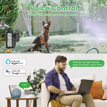 Immax NEO 07556L - Laistymo vožtuvas 4xAA IP65 Wi-Fi Tuya