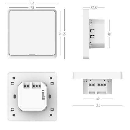 Immax NEO 07569L -1-mygtuko jungiklis  SMART 230V Wi-Fi Tuya