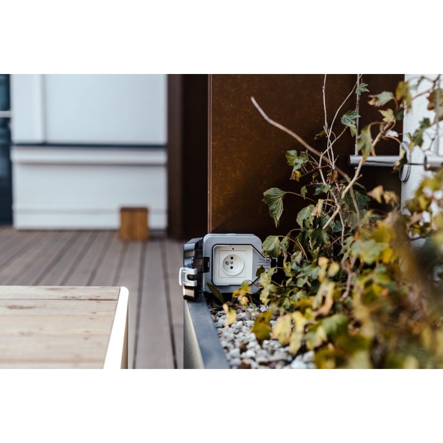 Immax NEO 07708L - Lauko lizdas NEO LITE Smart 1x230V IP65 Wi-Fi Tuya