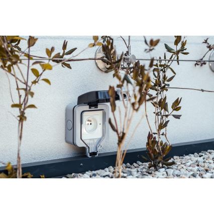 Immax NEO 07708L - Lauko lizdas NEO LITE Smart 1x230V IP65 Wi-Fi Tuya