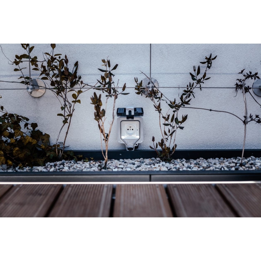 Immax NEO 07708L - Lauko lizdas NEO LITE Smart 1x230V IP65 Wi-Fi Tuya