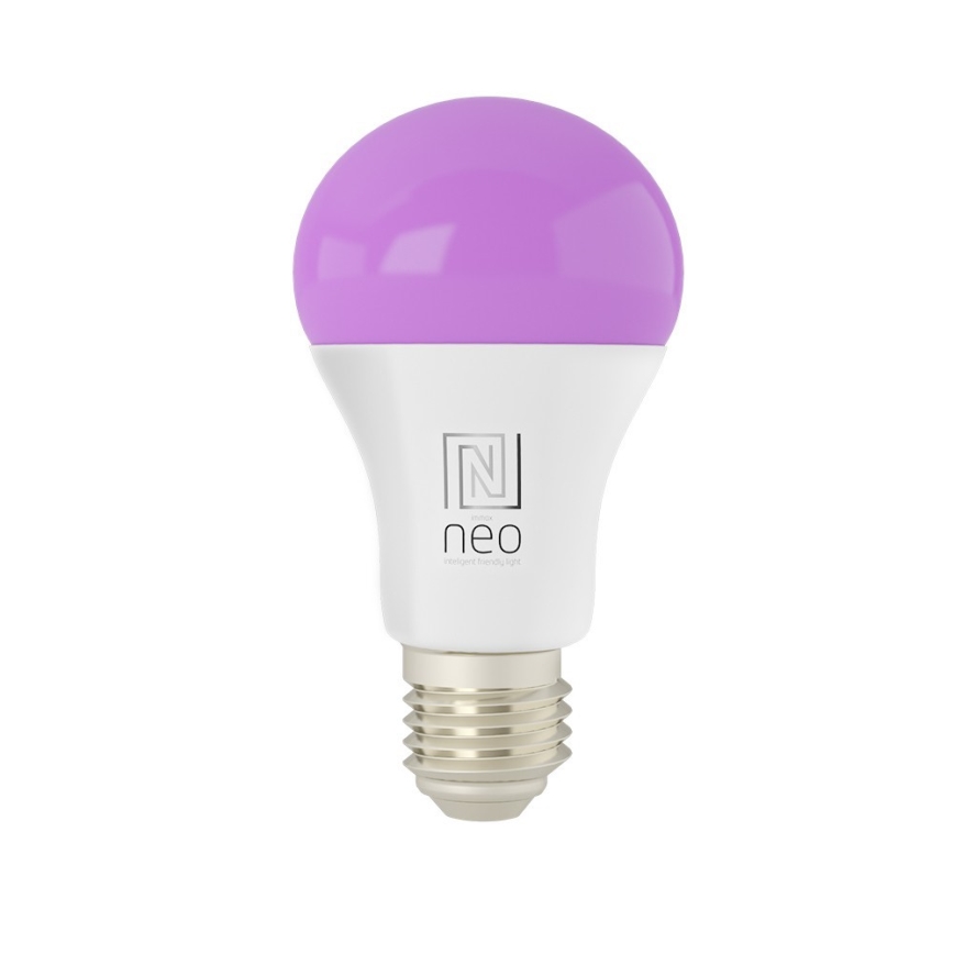 Immax NEO 07712L - LED RGB+CCT Pritemdoma elektros lemputė NEO LITE Smart E27/9W/230V Wi-Fi Tuya 2200 - 6500K