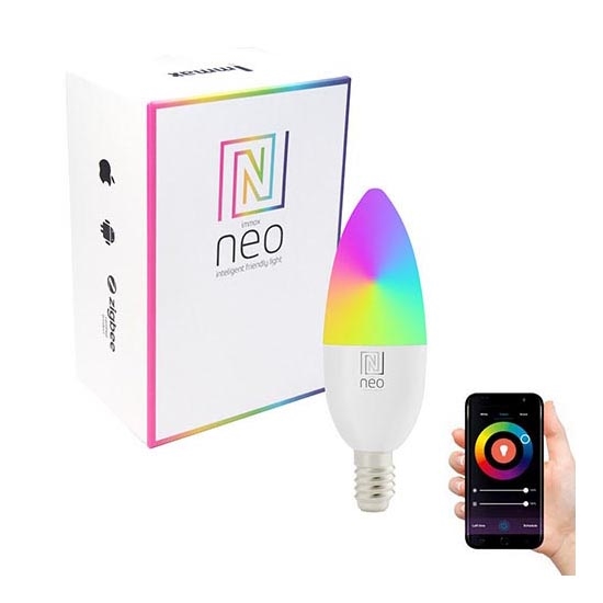 Immax NEO 07716L - LED RGB+CCT Pritemdoma elektros lemputė E14/5,5W/230V 2700K Wi-Fi Tuya