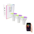 Immax NEO 07724C - KOMPLEKTAS 3x LED RGB+CCT Pritemdoma elektros lemputė GU10/4,8W/230V 2700K Wi-Fi Tuya