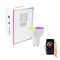 Immax NEO 07724L - LED RGB+CCT Pritemdoma elektros lemputė GU10/4,8W/230V 2700K Wi-Fi Tuya