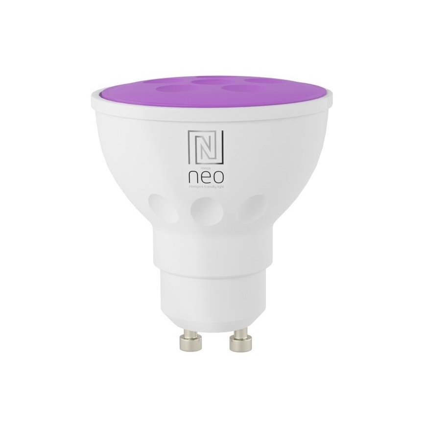 Immax NEO 07724L - LED RGB+CCT Pritemdoma elektros lemputė GU10/4,8W/230V 2700K Wi-Fi Tuya