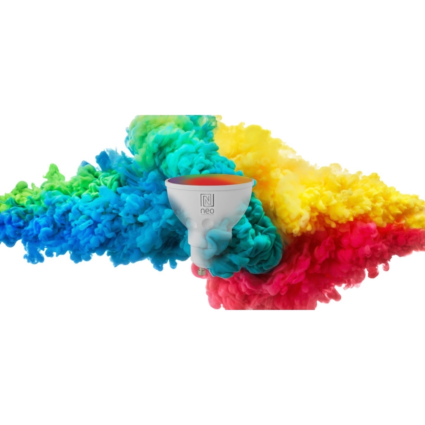 Immax NEO 07724L - LED RGB+CCT Pritemdoma elektros lemputė GU10/4,8W/230V 2700K Wi-Fi Tuya