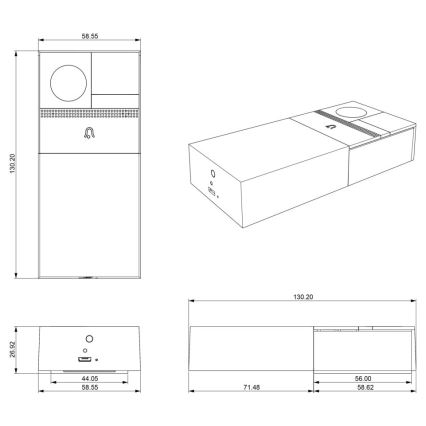 Immax NEO 07728L - Vaizdo durų skambutis NEO LITE Smart Wi-Fi Tuya IP54