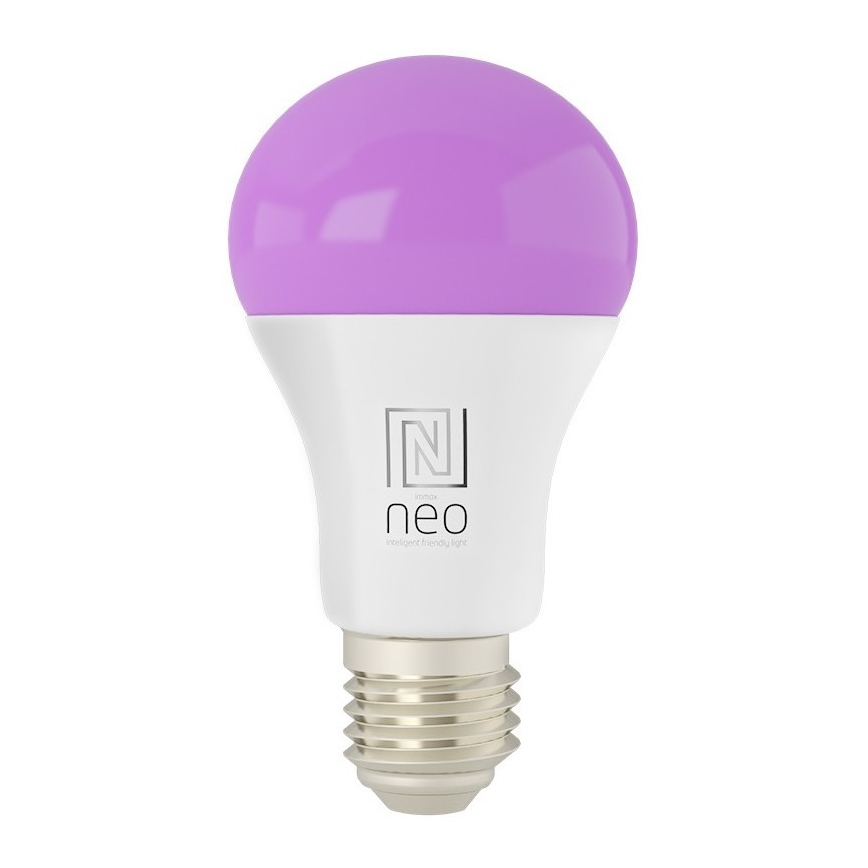 Immax NEO 07733L - LED RGB+CCT Pritemdoma elektros lemputė NEO LITE E27/11W/230V 2700 - 6500K Wi-Fi Tuya