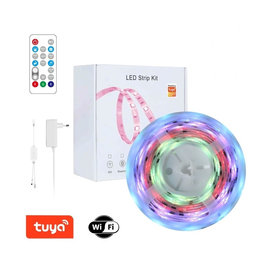 Immax NEO 07734L - LED RGB Reguliuojama skaitmeninė juostelė NEO LITE LED/18W/230V 5m MUSIC IP65 Wi-Fi Tuya + remote control