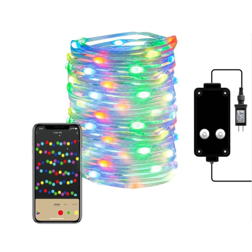 Immax NEO 07736L - LED RGB šviesos reguliavimas lauko juostelė NEO LITE LED/8,4W/230V 16 m IP44 Wi-Fi Tuya