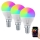 Immax NEO 07745C - KOMPLEKTAS 3x LED RGB+CCT Pritemdoma elektros lemputė E14/6W/230V 2700-6500K Wi-Fi Tuya