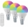 Immax NEO 07745CDO - Komplektas 3 vnt. LED RGB+CCT reguliuojamų lempučių E14/6W/230V Wi-Fi + nuotolinis valdymas
